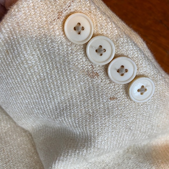 Vintage Ralph Lauren Blue Label Classic Tweed Linen Jacket Size 6 - Picture 10 of 11